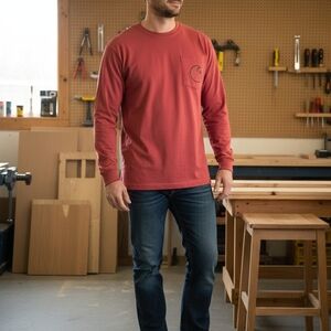 Carhartt Men's Red Long Sleeve Shirt